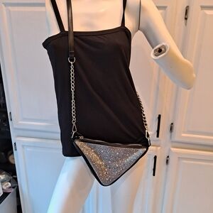 Wild Fable Black and Silver Crossbody Bag